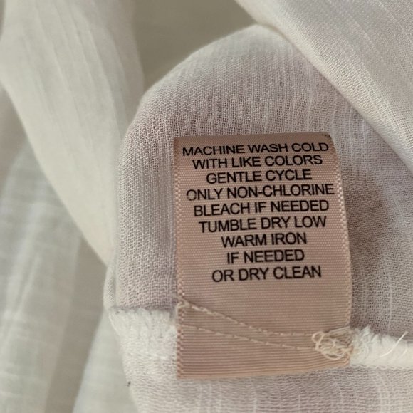 Philosophy Embroidered Flutter Sleeve Top Square Neck Blouse White Size 1X NEW - Picture 7 of 7